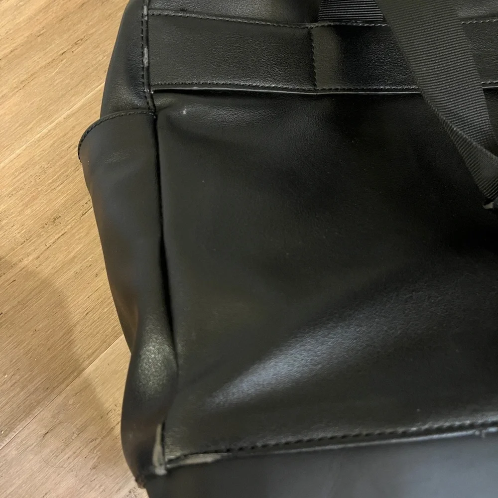 Black Moleskine Classic Briefcase Laptop Bag With Strap